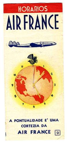 1954 Air France Schedule Paris Buenos Aires Horarios