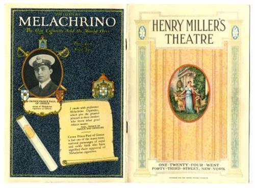 Henry Millers Theatre Program JUST LIFE 1926 