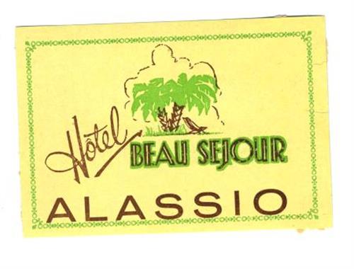 Hotel Beau Sejour Luggage Baggage Label Alassio Italy