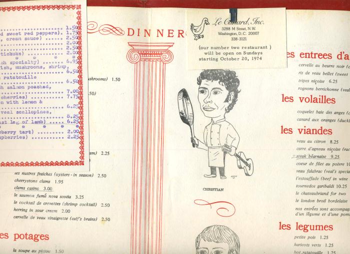 french  restaurant menus