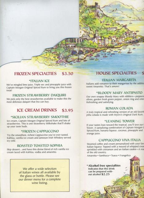Garden The Olive Garden Menu