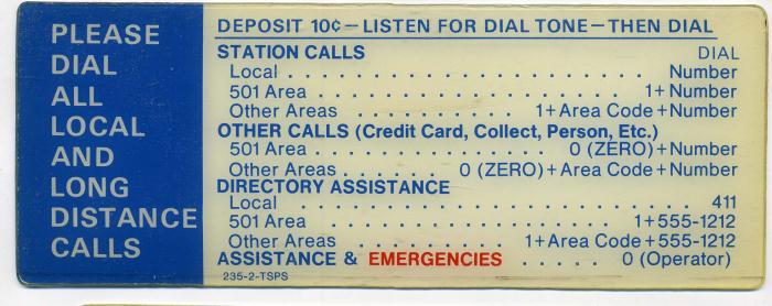 Area Code 501 AR