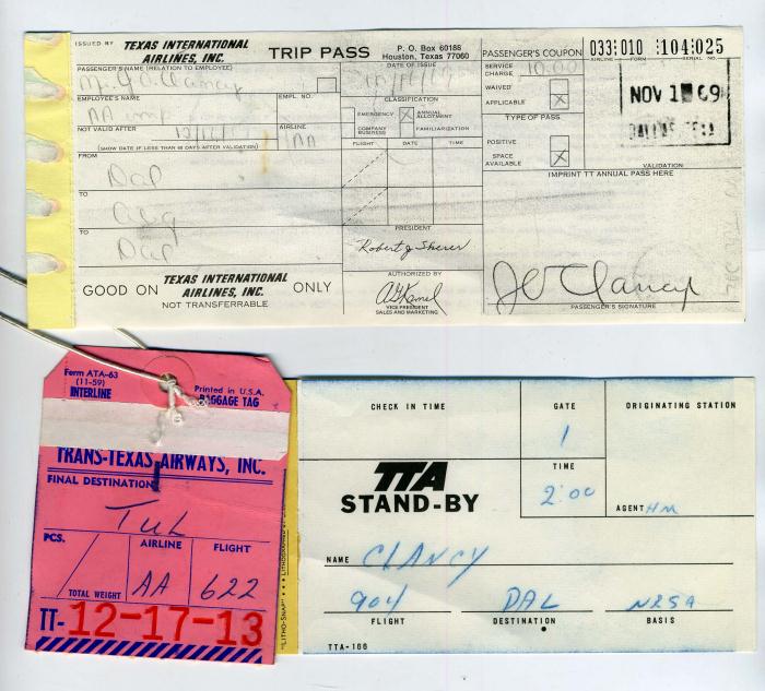 Air+Plain+Tickets+Sale Texas International Airline Ticket Jacket Boarding Pass - bidStart ...