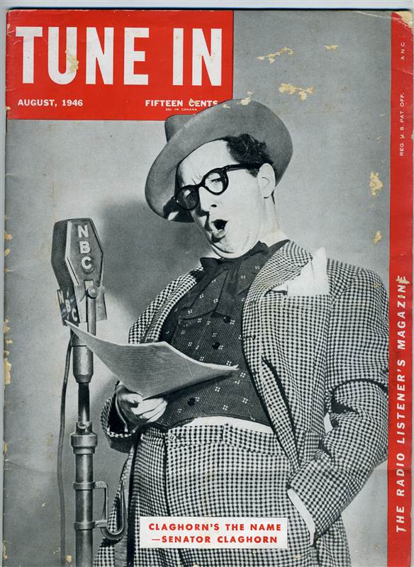 Tune in Radio Listeners Magazine August 1946 Senator Cleghorn Frank 