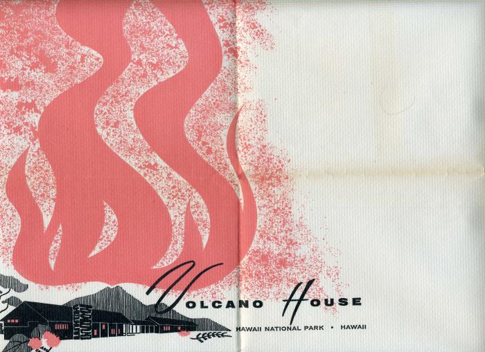Volcano House Restaurant Placemat Hawaii National Park